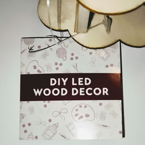 Rainbow LED unfinished wood light nightlight room decor - Picture 3 of 10